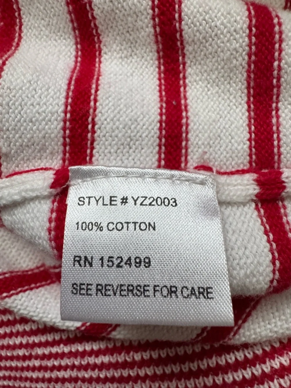 Amour Vert Kaitlyn White Red Striped Cowl Neck Drawstring Pullover Sweater Sz M